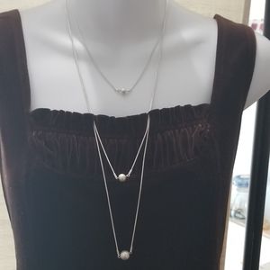 5/$25 NWT Nadine West 3 strand faux pearl necklace